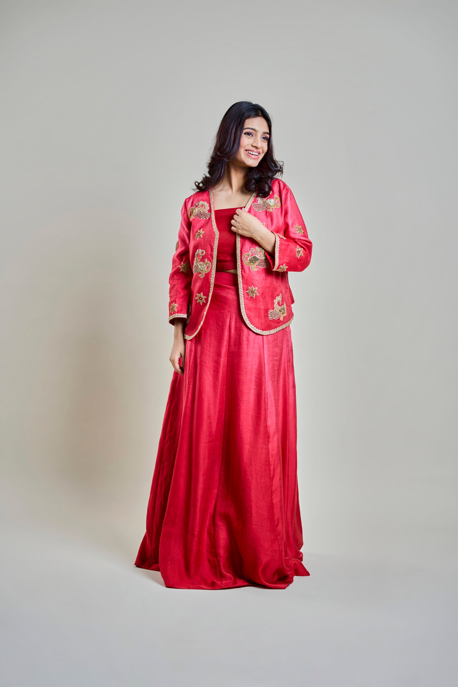 3 Piece Bustier Jacket Skirt
